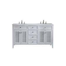 Mirrored bathroom vanities can add serious style to your bath space, and they provide an efficient area for all your daily grooming and preparation needs. Bellaire 60 In Double Bathroom Vanity W 5 Drawers 2 Shelves 4 Doors Marble Top Porcelain Sink White Hdvnt 2084 The Home Depot