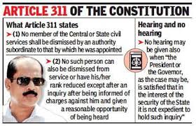 Dismissal without department probe- Article 311 (2) (b)