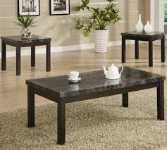 The first marble top coffee table makes it to our list is the o&k furniture modern coffee table. Black Finish Modern 3pc Coffee Table Set W Marble Like Top