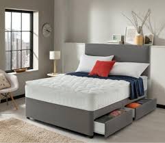 Suede Memory Foam Divan Bed Set With Mattress Headboard Size 3ft 4ft6 5ft King 139 14 In 2020 Divan Beds With Storage Divan Bed Double Bed With Storage