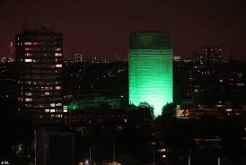 The actions of a grenfell tower project manager who threw out notebooks after the fire will be investigated to see if any crime was committed. Grenfell Tower Fire London Turns Green In Night Of Tributes Daily Mail Online
