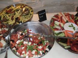 Easter is around the corner and there's not a minute to waste! Golden Brown Easter Brunch Buffet 05 Salad And Vegetables Currywurst Kimono