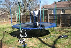 Below are the steps to set up a trampoline set. Safety First 10 Simple Steps On How To Put A Net On A Trampoline