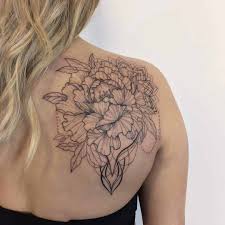 Red peony on shoulder design. Everything You May Need To Know About Shoulder Tattoos Chronic Ink