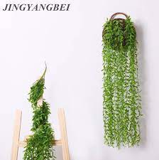 100cm Green Hanging Plant Artificial Plant Willow Wall Home Decoration Balcony Decoration Flower Basket Accessories Artificial Plants Aliexpress