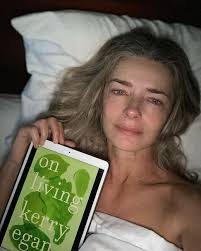 The crying lady of Instagram is back😁 But this time, it's not self pity.  This time it's this wonderful book of essays by Kerry Egan.  @kerryeganwriter Being hard at work