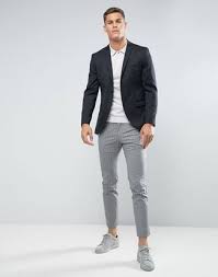 Black Blazer With Silver Pants Casual Warm Weather Outfits For Men In Their 20s 4 Ideas Outfits Lookastic