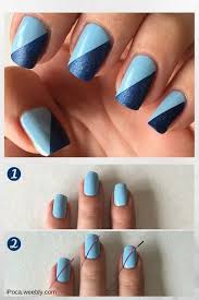 Easy Black And Blue Nail Designs Clear Blue Skies Blue Nail Art Designs Blue Nail Art Nail Art For Beginners