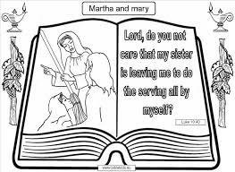 When i sat with creation. Coloring Pages Jesus Martha Mary