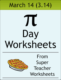 Here's a pi day puzzler from momath: Pi Day Worksheets