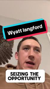 Seizing the opportunity Wyatt Langford As a freshman, my singular ambition  was simply to secure a starting position. The specifics didn't matter