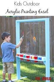 Here S A Fun Idea Have Your Kid S Friend Or Sibling Stand On The Other Side Of The Glass So Your Kid Can Easi Outdoor Kids Outdoor Chalkboard Toddler Outdoor