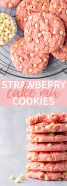 Add in your salt then your butter in small pieces while mixing on low until combined, then bump up to high. Strawberry Cake Mix Cookies Marsha S Baking Addiction