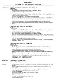 Make sure you choose the right resume format skilled administrative assistants are masters of multitasking, discretion, and time management. Administrative Assistant Marketing Resume Samples Velvet Jobs