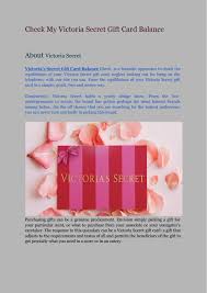 Check pink gift card balance. Check My Victoria Secret Gift Card Balance By Alexgreen9012 Issuu