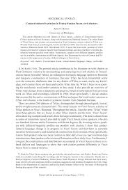Papers are invited on every aspect of syntactic change in contact, with preference for contact between romance languages. Https Ojs Ub Uni Konstanz De Hs Index Php Hs Article View 111 36