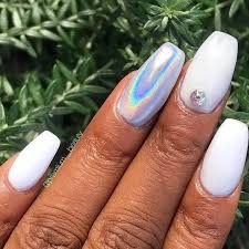 They have an ultra smooth pinkish polish covering them, and the tips are white. 50 Fun And Fashionable White Nail Design Ideas For Any Occasion In 2020