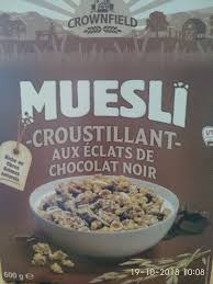 Muesli Croustillant Aux Eclats De Chocolat Noir Crownfield 600 G