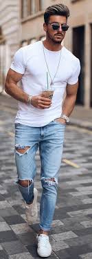 How To Style White T Shirts The Right Way In 2020 Spring Outfits Men Shirt Outfit Men White Shirt Outfits