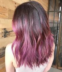 Brunette To Pink Dyed Hair Dip Dye Hair Pink Ombre Hair