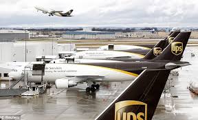 Ups Cargo Planes At Hub And One Plane Taking Off In The Background Air Cargo Cargo Aircraft Cargo Airlines