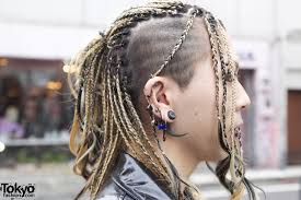 Braided hairstyles are considered to be the with the passage of time, braids have taken a variety of shapes and styles. Harajuku Guy S Goth Piercings Shaved Hair Long Braids Tokyo Fashion