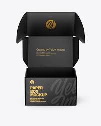 Download Opened Paper Box Mockup In Box Mockups On Yellow Images Object Mockups PSD Mockup Templates