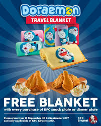 Limited to one (1) purchase at discounted price per transaction/bill. Kfc Brunei Free Travel Blanket When You Purchase A Snack Or Dinner Plate At Kfc Brunei International Airport Outlet Only Grab It While Stocks Last Facebook