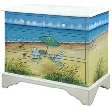 For example, paint a wall mural featuring a dolphin splashing in the ocean, surfers riding big waves or kids making sandcastles on the beach. 7 Beachy Styled Dressers And Chests Beach Bliss Living
