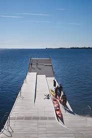 Architectureporn Archatlas Faaborg Harbour Bath And Blue Waterfront Architecture Water Architecture Floating Architecture