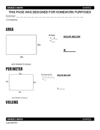 Who has been to london. 5th Grade Math Shapes Area Perimeter Volume Worksheet By Jackson Winney