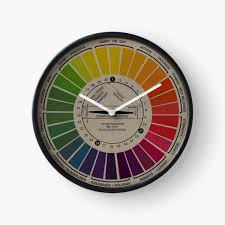 Yellow often represents the color of happiness, energy, attention, and intellect. Hiler Color Wheel Psychology And Old Color Theory Clock By Quentin1984 Redbubble