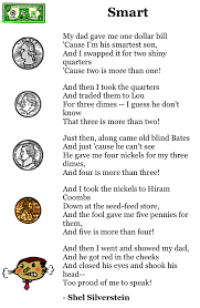 Money Poem Called Smart I Did This With My 2nd Graders They Loved It I Asked For 5 Volunteers And Gave Them A Speci Kids Poems Poetry For Kids Math Poems