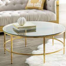 Poly & bark signy coffee table. Gottlieb Round Glass Gold Coffee Table