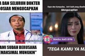 An internet meme, more commonly known simply as a meme (/ m iː m / meem), is an idea, behavior, or style that is spread via the internet, often through social media platforms and especially for humorous purposes. 10 Meme Kocak Dialog Klise Di Sinetron Indonesia Tega Kamu Ya Mas