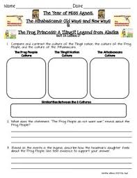 The Year Of Miss Agnes The Athabascans The Frog Prince Readygen Graphic Organize Reading Skills Activities Reading Comprehension Questions Reading Analysis