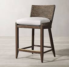 Marisol Seagrass Track Stool Collection Rh In 2020 Blue Chairs Living Room Stool Home Rugs