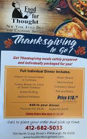 It's 2016 for goodness sakes! Thanksgiving Individual Dinners Bob Food For Thought Deli Facebook
