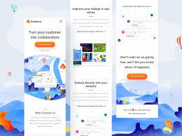 Begin creating your app landing page design by changing the icon, text, screenshots and header background image. Feeduture App Landing Page Mobile Mobile Landing Page App Landing Page Mobile Web Design