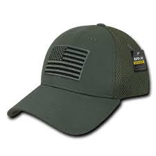 Olive Usa Us American Flag Tactical Operator Mesh Flex Fit Baseball Hat Cap American Flag Hat Tactical Hat Tactical Operator