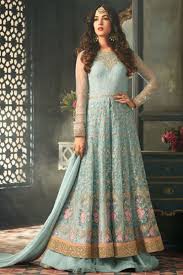 Buy latest indian anarkali suits. Beautiful Women Fashion Floral Design Embroidery Work Indian Bride Style Occasionally Fancy Net Fabric Party Wear F Anarkali Dress Lehenga Style Anarkali Suits