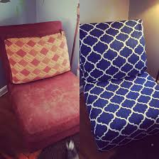 Reupholster a tub chair using this tutorial from 'jaime costiglio via 'remodelaholic'. Diy Reupholster Armless Chair In Love With The Result Reupholster Chair Diy Reupholster Reupholster Chair Dining