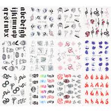 Stiquez font meski jenis huruf ini sangat cocok untuk logo, anda juga bisa mencampurnya menjadi desain tato yang mengagumkan. 1pcs Sticker For Nails Dragon Snake Abstract Gothic Cartoon Nail Art Water Decals Sliders Tattoo Wraps Decoration Trstz1121 1132 Stickers Decals Aliexpress