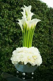 Calla Lyllies Weisse Blumen Blumen Hochzeitstafel Blumen