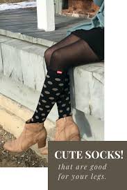The Socks Can Make The Outfit They Can Also Be Good For You Polka Dot Compression Socks At Www Easeli Compression Socks Compression Socks Travel Sock Outfits