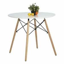 Coavas Cocina Comedor De Mesa Redonda De Cafe Moderna De Ocio Blanco Blanco Ebay