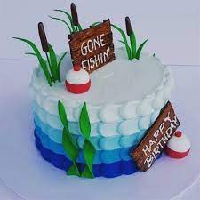 Easy birthday cakes for boys. Angelfuhrer Clearwater River Fischvideos Wels Fliegenfischen 8wt Fi Fishing Theme Cake Fish Cake Birthday Fish Cake