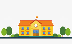 Orange School Vector De Dibujos Animados Diagrama Vectorial Casa Arbol Png Y Psd Para Descargar Gratis Pngtree Cartoon Building School Cartoon Easy Drawings For Kids