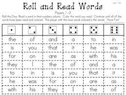 Start studying hfw for 1st grade. Sight Word Roll And Read Hfw Sight Words High Frequency Words Sight Words Kindergarten