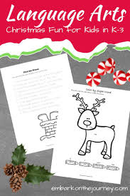Christmas Language Arts Printable For Grade K 3 Christmas Language Arts Language Arts Elementary Language Arts Worksheets